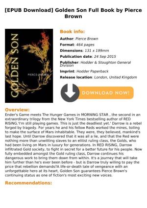 [EPUB Download] Golden Son Full Book by Pierce Brown