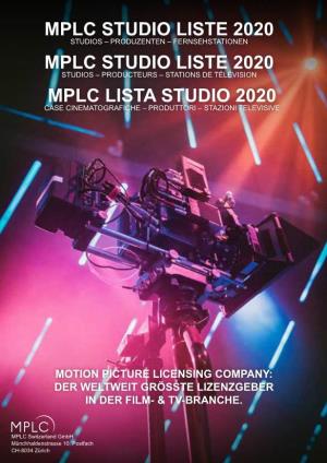 Mplc Studio Liste 2020
