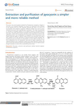 Extraction and Purification of Pyocyanin: a Simpler and More Reliable Method