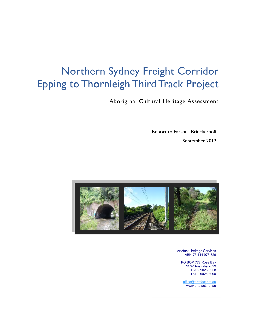 Northern Sydney Freight Corridor Epping to Thornleigh Third Track Project