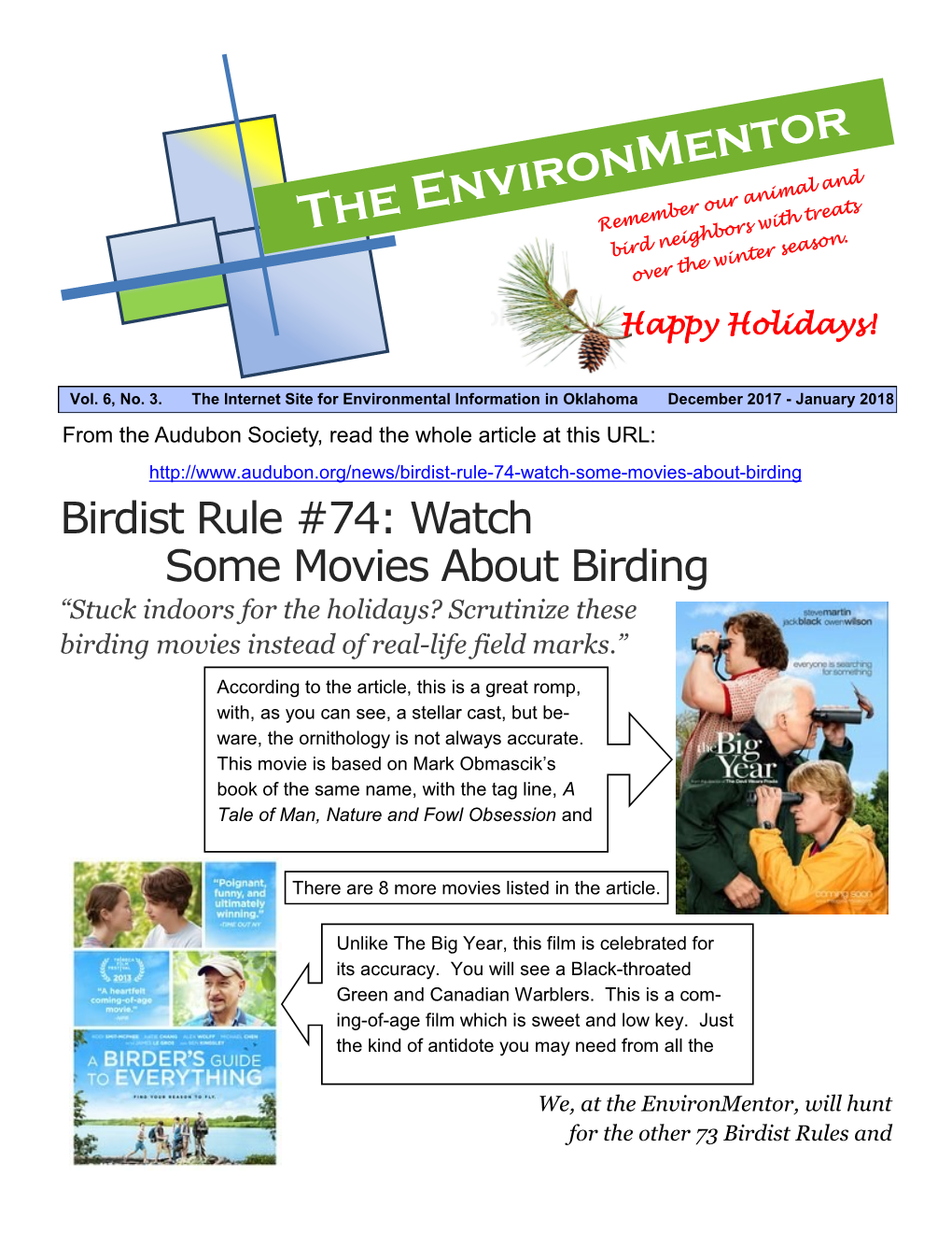 Birdist Rule #74: Watch Some Movies About Birding “Stuck Indoors for the Holidays? Scrutinize These Birding Movies Instead of Real-Life Field Marks.”