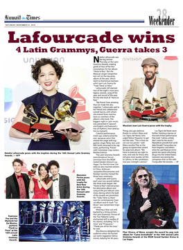 4 Latin Grammys, Guerra Takes 3