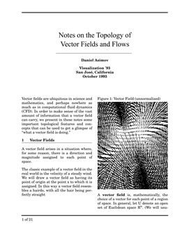 Asimov (Notes on the Topology of Vector Fields)