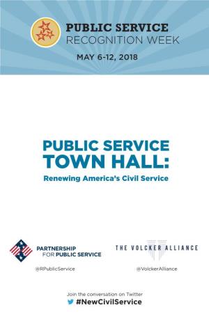TOWN HALL: Renewing America’S Civil Service