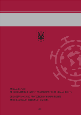 PARLIAMENT COMMISSIONER for HUMAN RIGHTS on OBSERVANCE and PROTECTION of HUMAN RIGHTS and FREEDOMS of CITIZENS of UKRAINE Verkhovna Rada of Ukraine