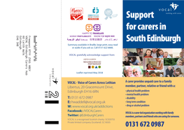VOCAL South Edinburgh Services Leaflet
