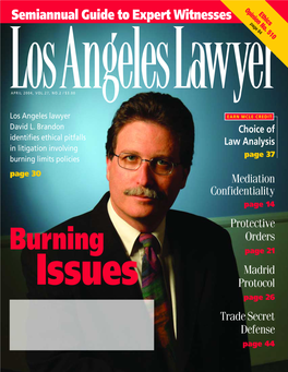 APRIL 2004, VOL.27, NO.2 / $3.00 Los Angeles Lawyer EARN MCLE CREDIT David L