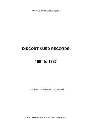 Discontinued Records
