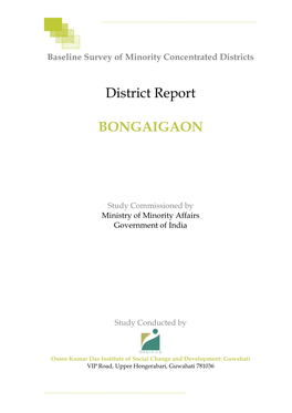 District Report BONGAIGAON