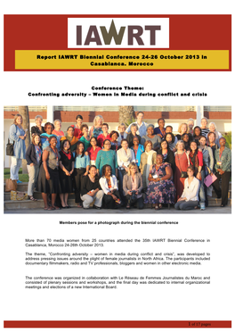 35Th IAWRT Biennial Conference Report