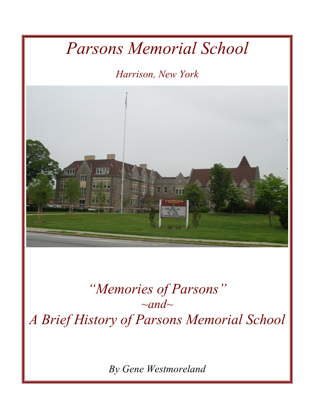 Parsons Memorial School