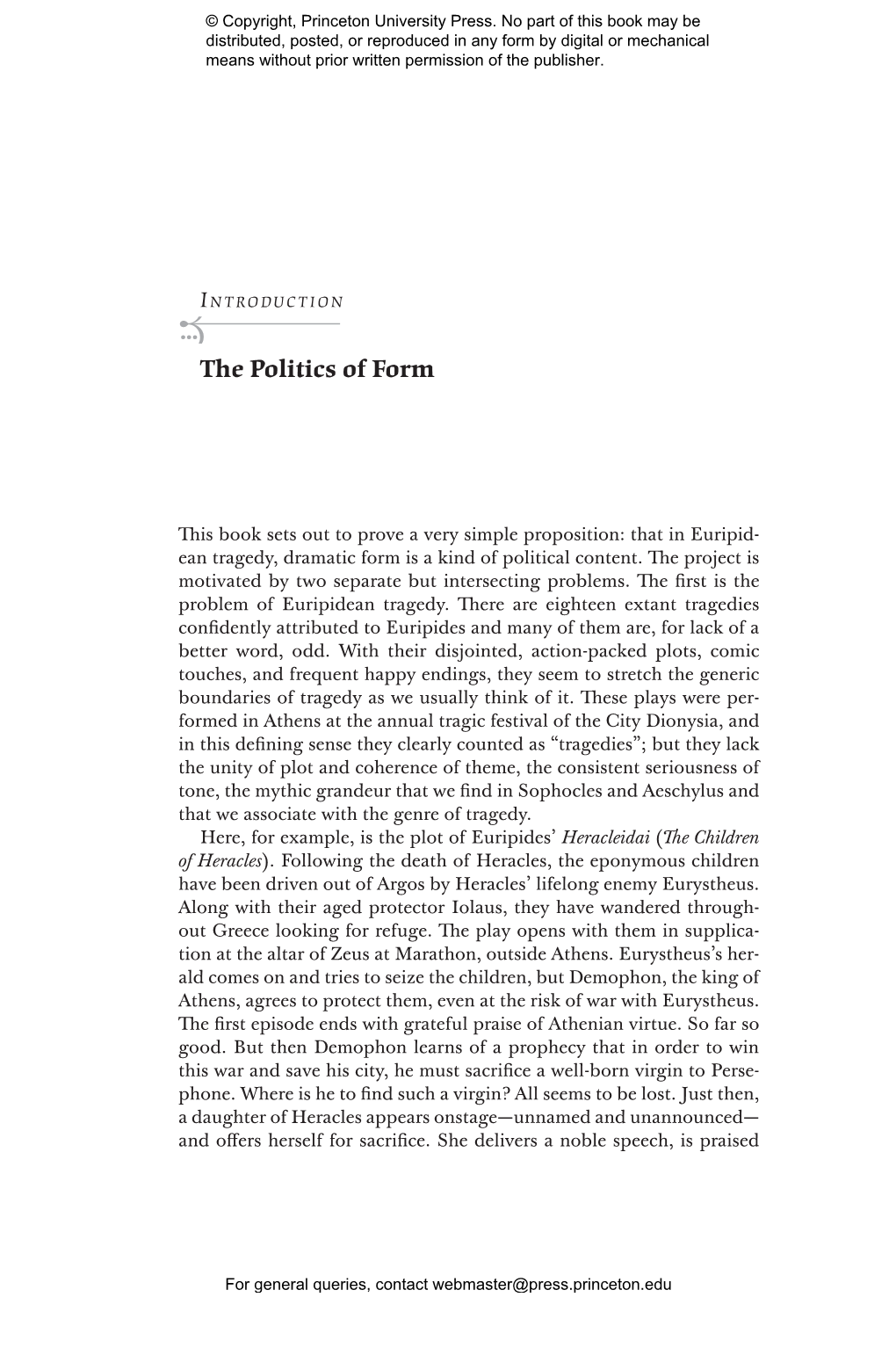 Euripides and the Politics of Form