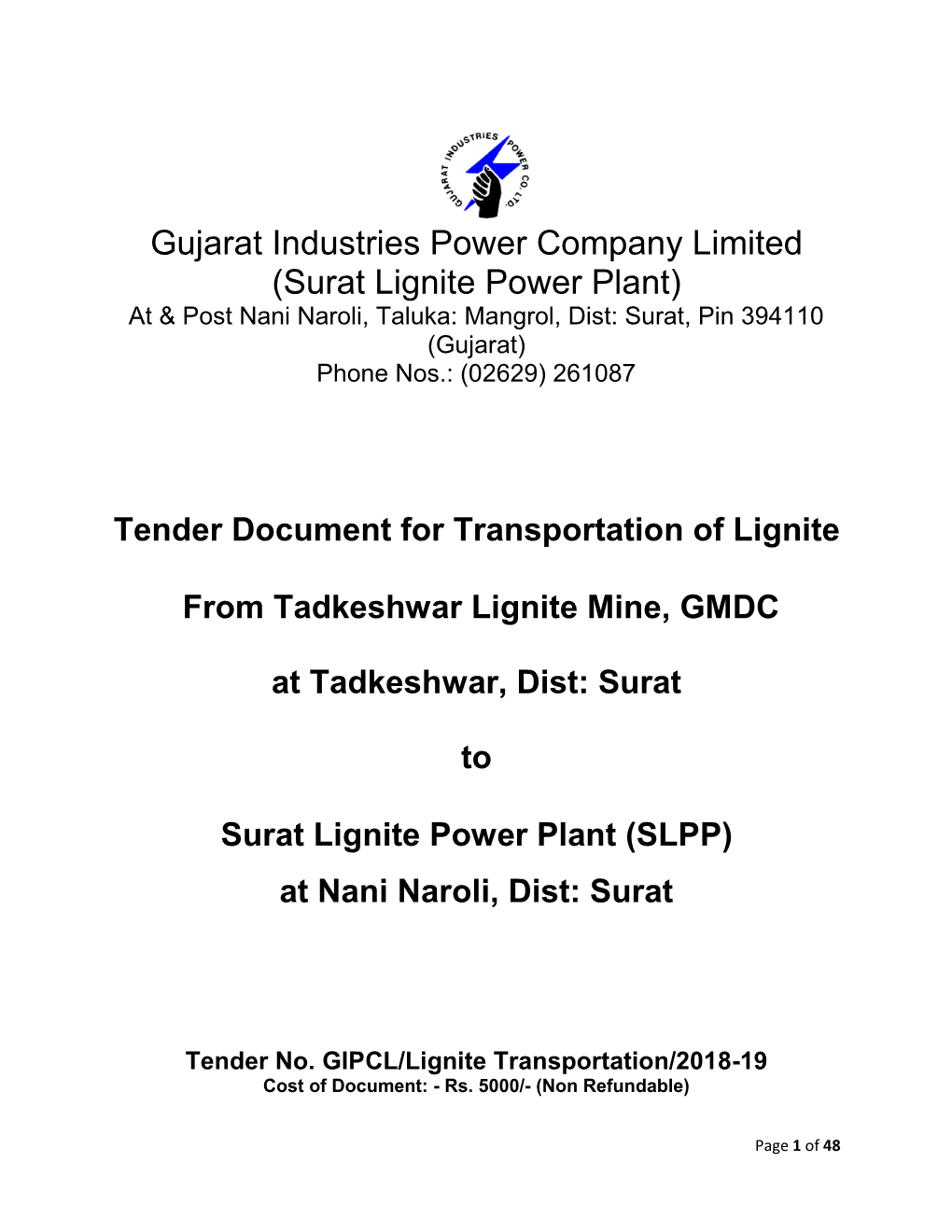 Gujarat Industries Power Company Limited (Surat Lignite Power Plant)