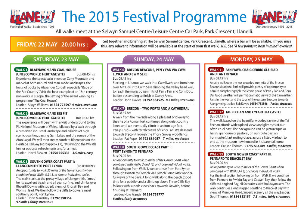 The 2015 Festival Programme