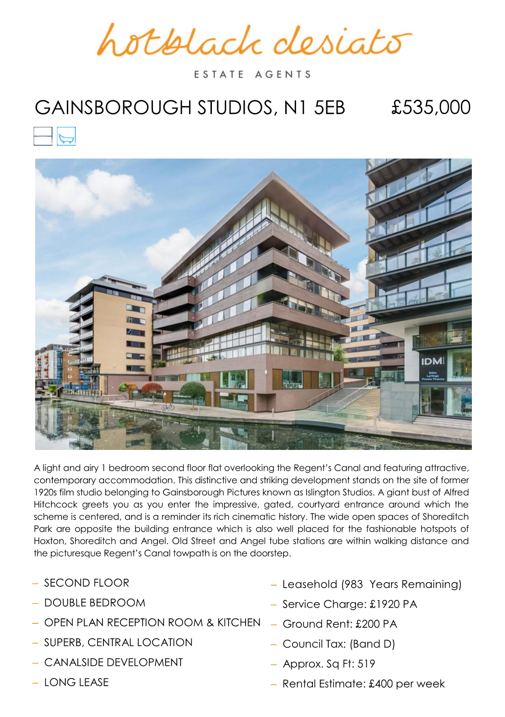 £535,000 Gainsborough Studios, N1