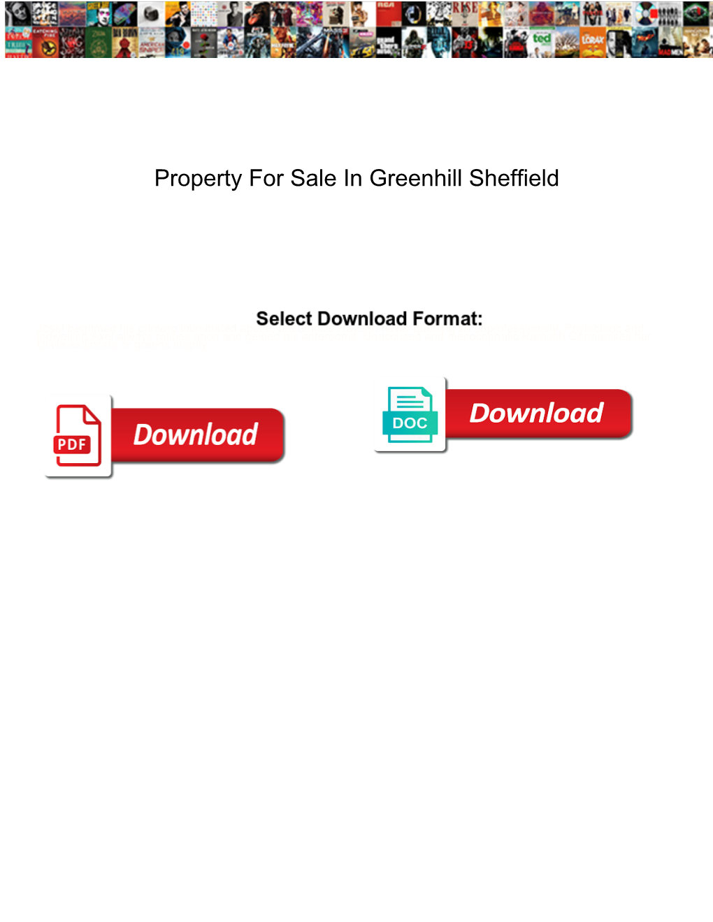 Property for Sale in Greenhill Sheffield