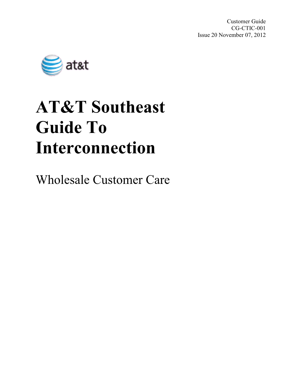 AT&T Southeast Guide to Interconnection