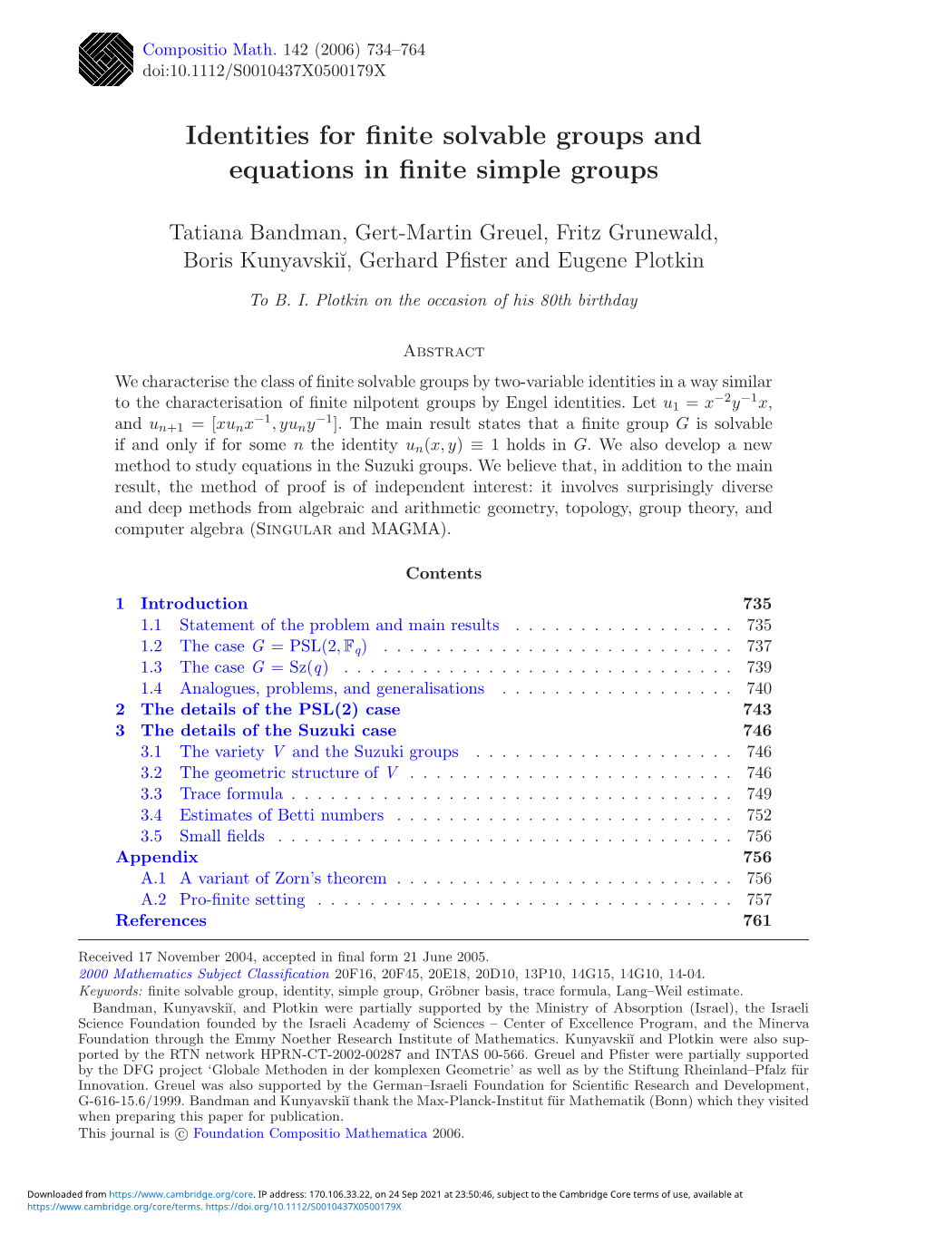 Identities for Finite Solvable Groups and Equations in Finite Simple Groups