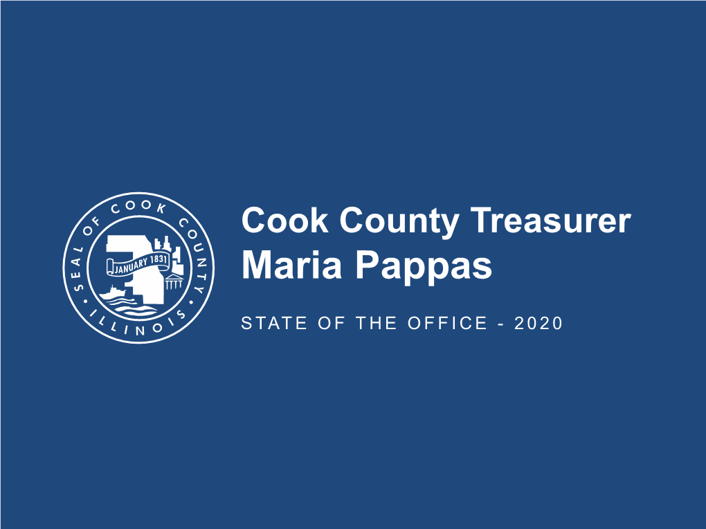 Cook County Treasurer Maria Pappas