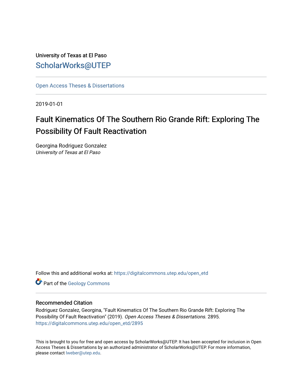 Fault Kinematics of the Southern Rio Grande Rift: Exploring the Possibility of Fault Reactivation