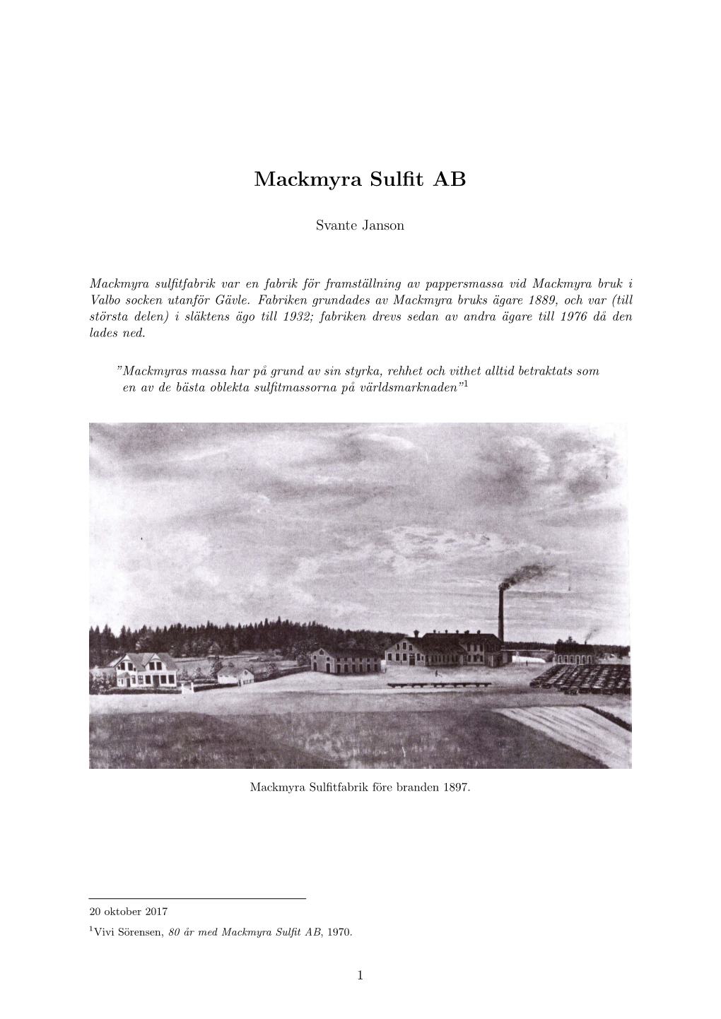 Mackmyra Sulfit AB