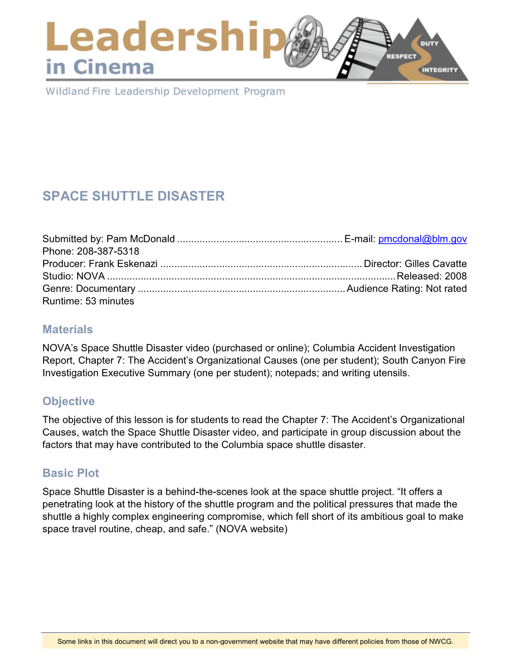 Space Shuttle Disaster