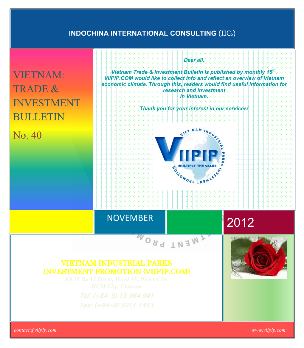 Vietnam: Trade & Investment Bulletin No. 37