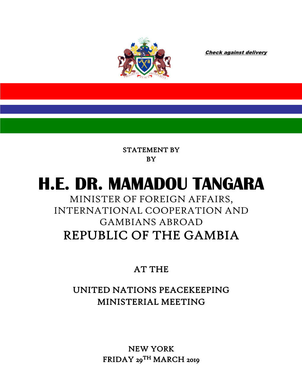 Gambians Abroad Republic of the Gambia