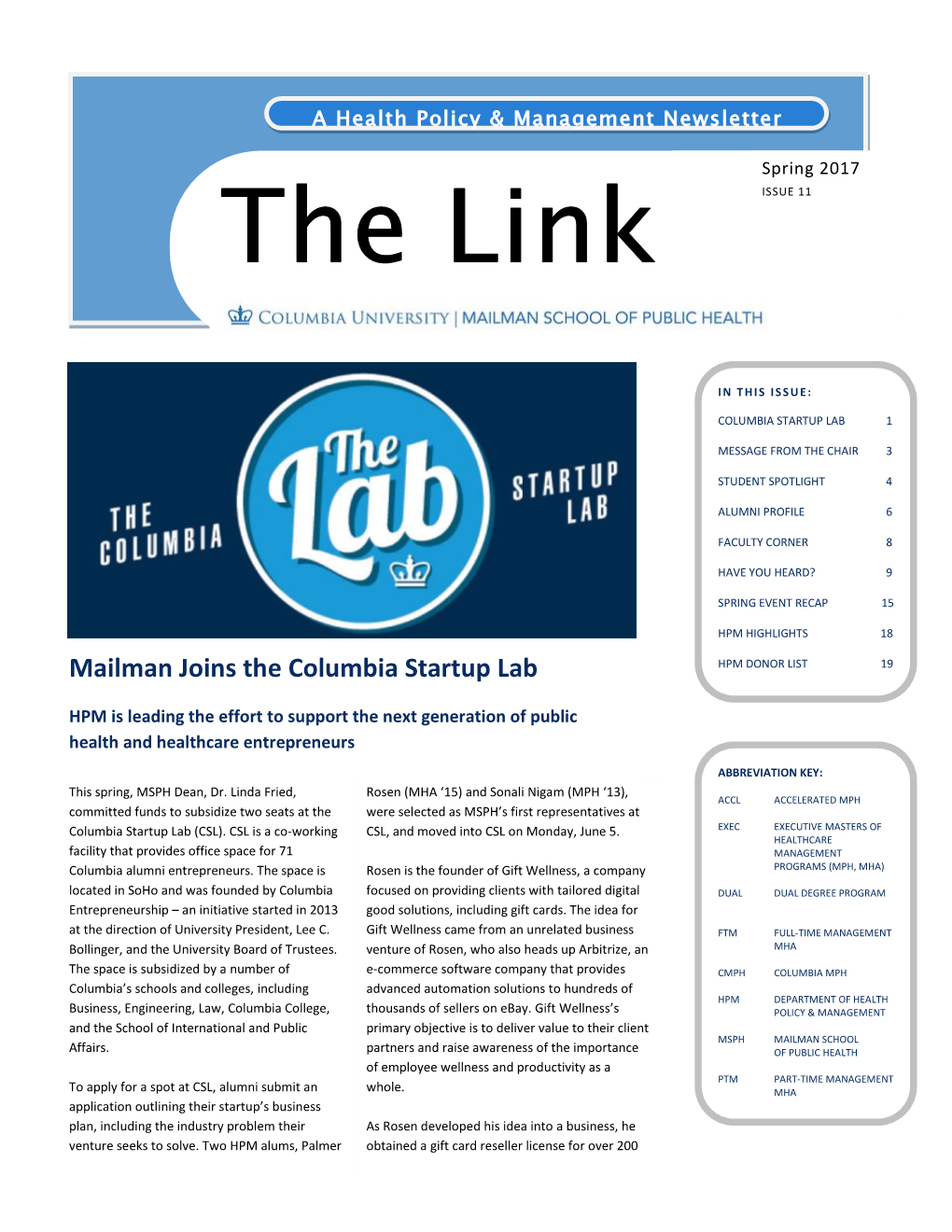 The Link Spring 2017