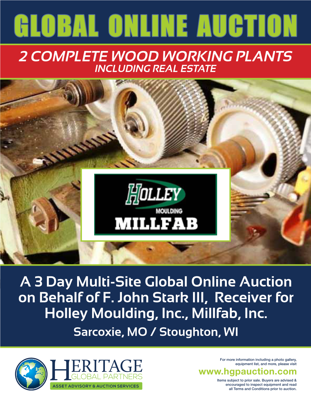 GLOBAL ONLINE AUCTION 2 Complete Wood Working Plants Including Real Estate