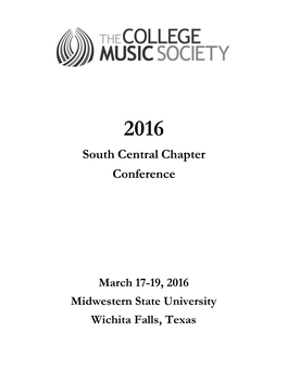 South Central Chapter Conference Program