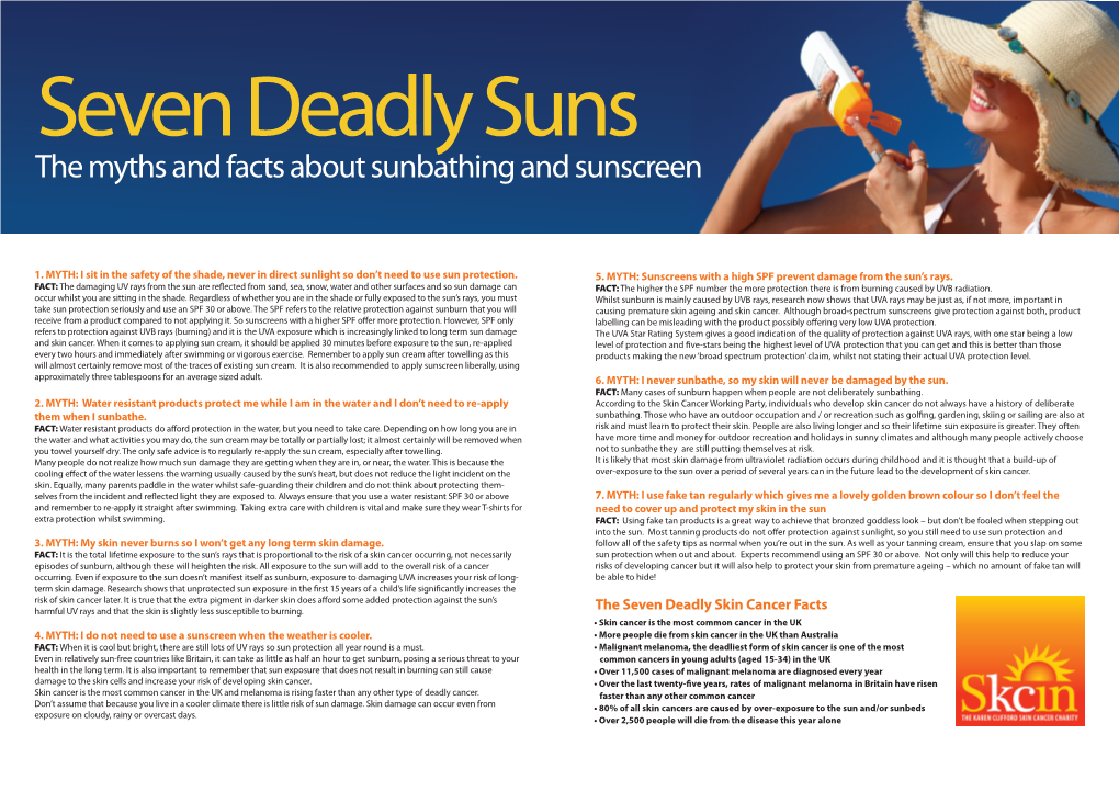 The Myths and Facts About Sunbathing and Sunscreen