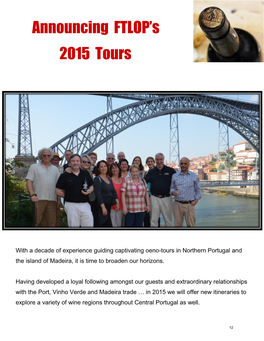 Announcing FTLOP's 2015 Tours