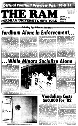 Fordham Alone in Enforcement,,, ...While Minors