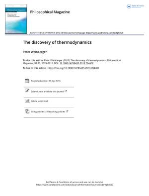 The Discovery of Thermodynamics