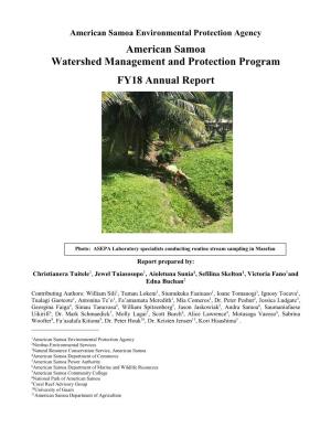 American Samoa Watershed Management and Protection Program