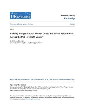 Church Women United and Social Reform Work Across the Mid-Twentieth Century