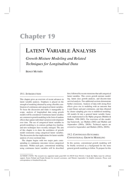 Latent Variable Analysis