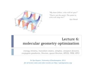 Molecular Geometry Optimization