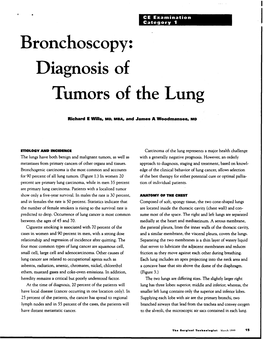 Diagnosis of Tumors of the Lung