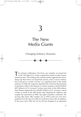 Chapter 3. the New Media Giants: Changing Industry Structures