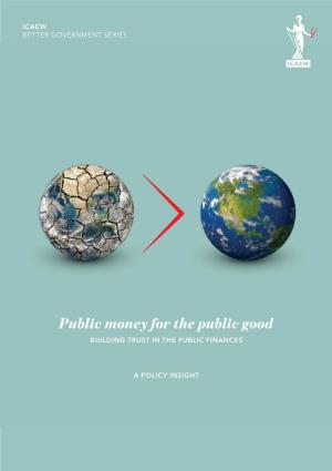 Public Money for the Public Good