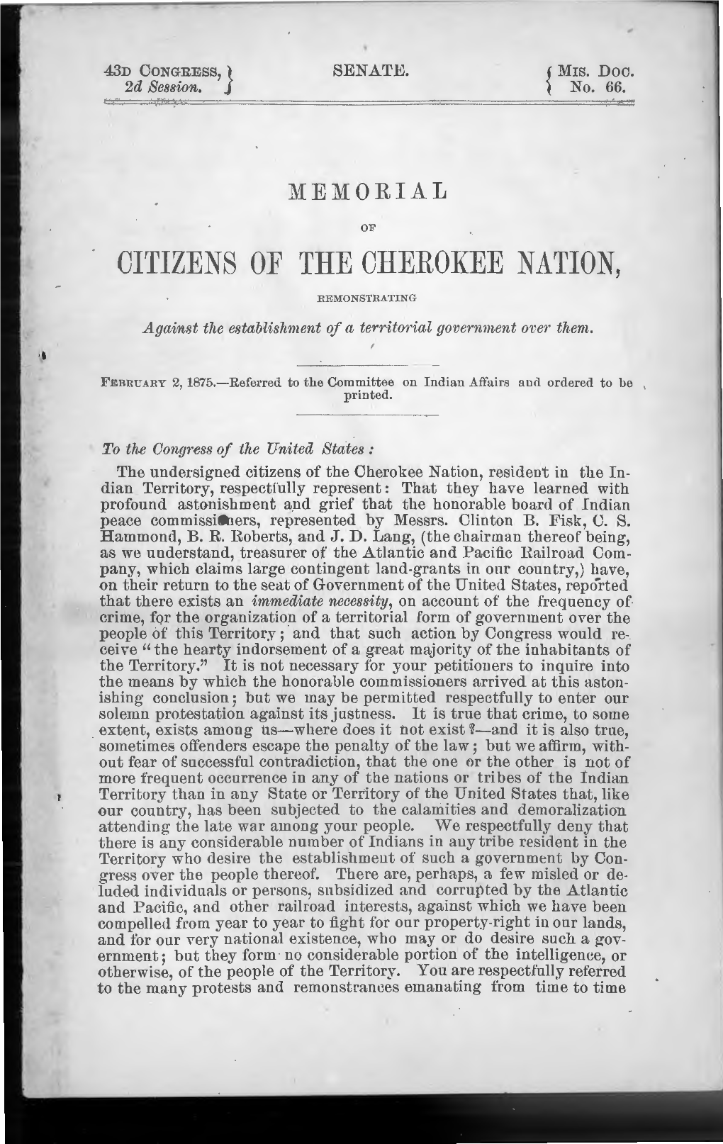 Citizens of the Cherokee Nation