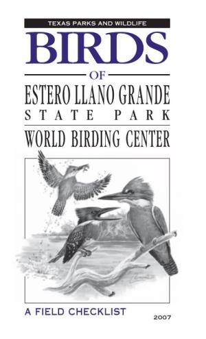 Estero Llano Bird Checklist