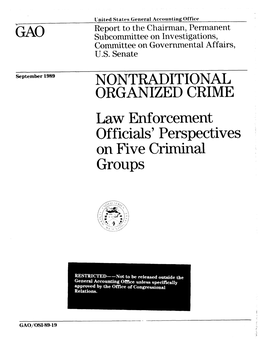 OSI-89-19 Nontraditional Organized Crime: Law Enforcement Officials