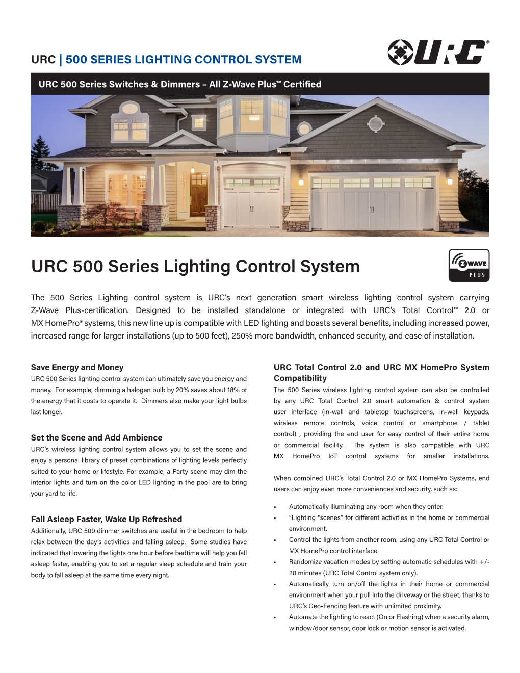 URC 500 Series Lighting Control System