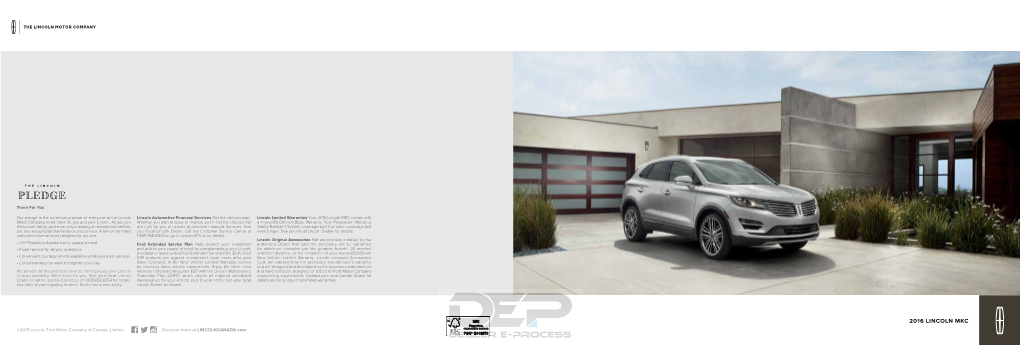 2016 Lincoln MKC Comes with Motor Company to Be There for You and Your Lincoln