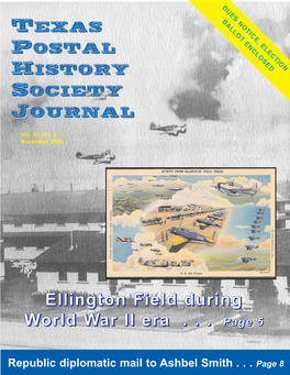 Ellington Field During World War II Era . . . Page 5 Texas Postal History Society Journal