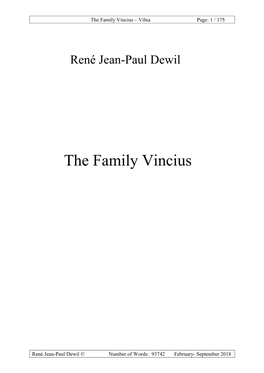 The Family Vincius – Vilna Page: 1 / 175