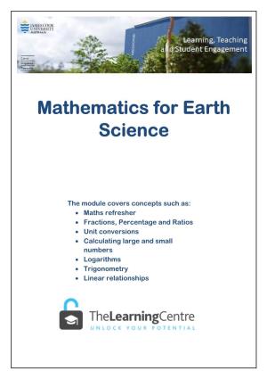 Mathematics for Earth Science